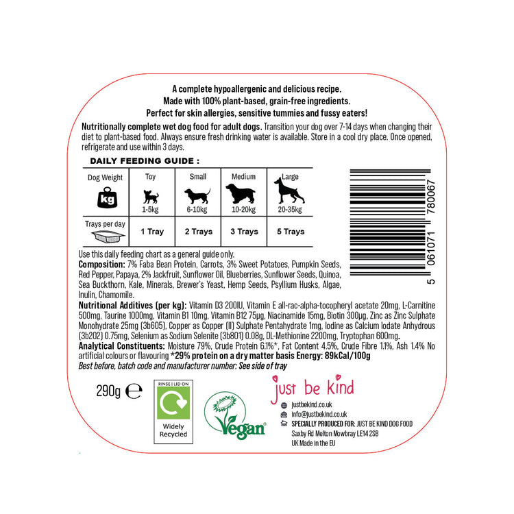 Ingredients in Jumping Jack hypoallergenic dog food