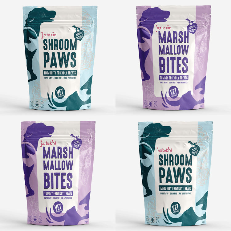 Shroom Paws and Marshmallow Bites Natural Dog Treats Just be Kind