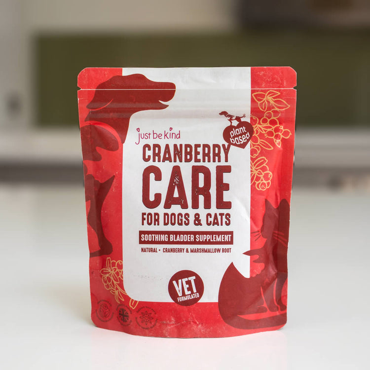 Cranberry Care soothing bladder supplement for vegan dogs and cats
