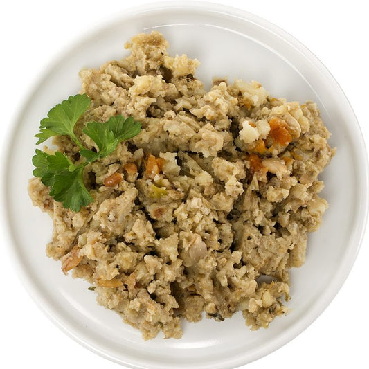 Dog food in bowl
