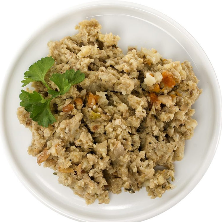 Dog food in bowl