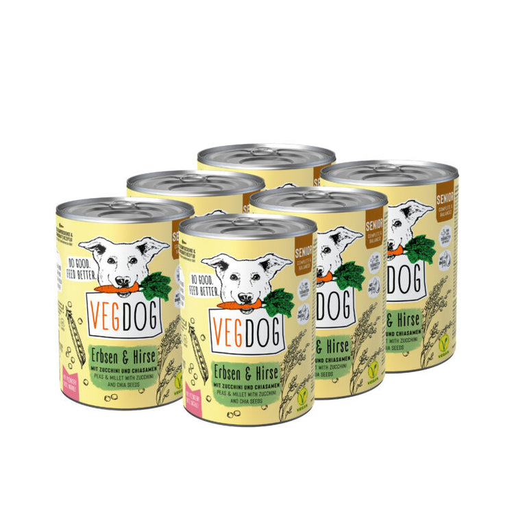 Multiple dog food cans