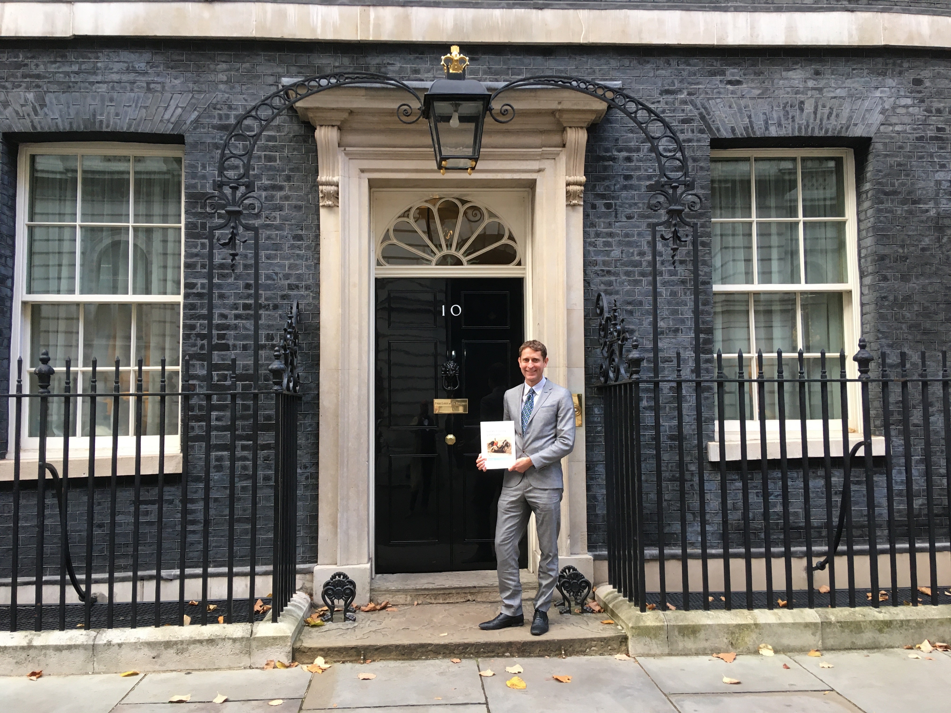 Prof Andrew Knight outside 10 Downing Street