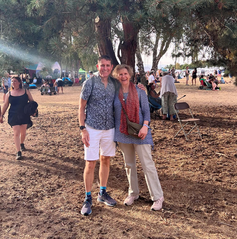 Prof Andrew Knight and Dr Arielle at Vegan Campout
