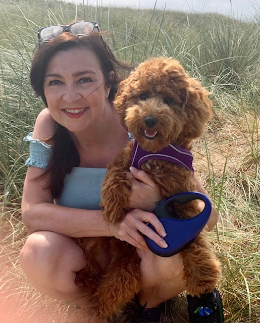 Vegan Cockapoo with owner who survived cancer and is thriving on Green Crunch