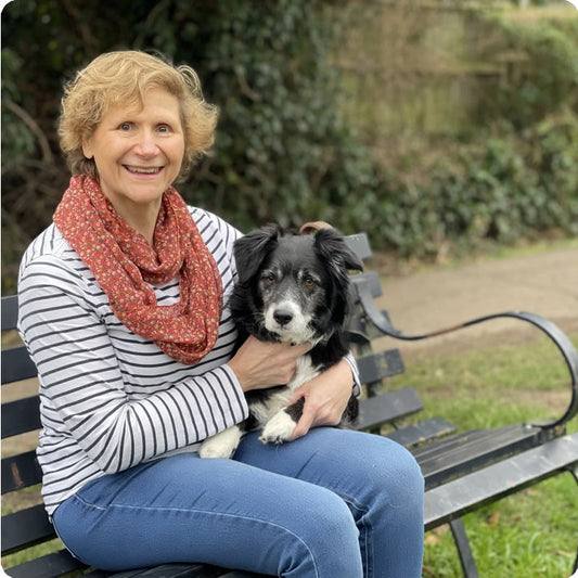 Dr Arielle and vegan dog Ruff