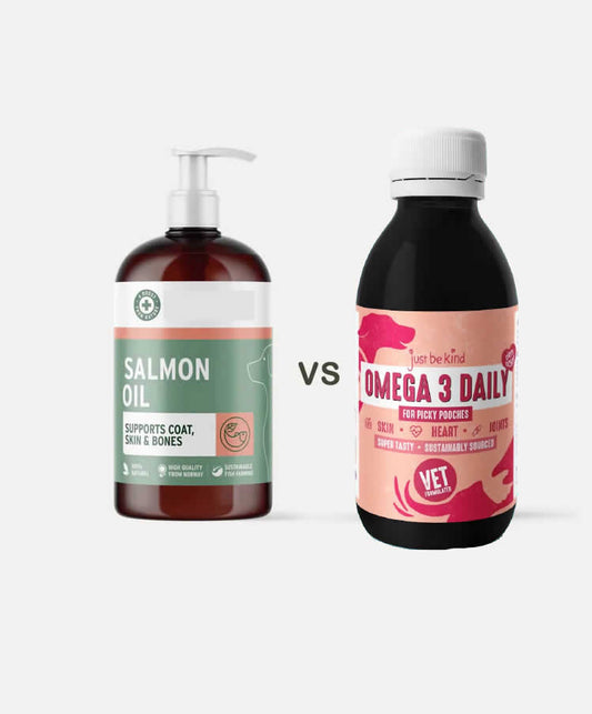 Pet supplement salmon oil vs sustainable pure Algae oil