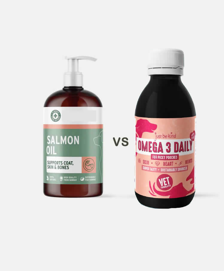 Pet supplement salmon oil vs sustainable pure Algae oil