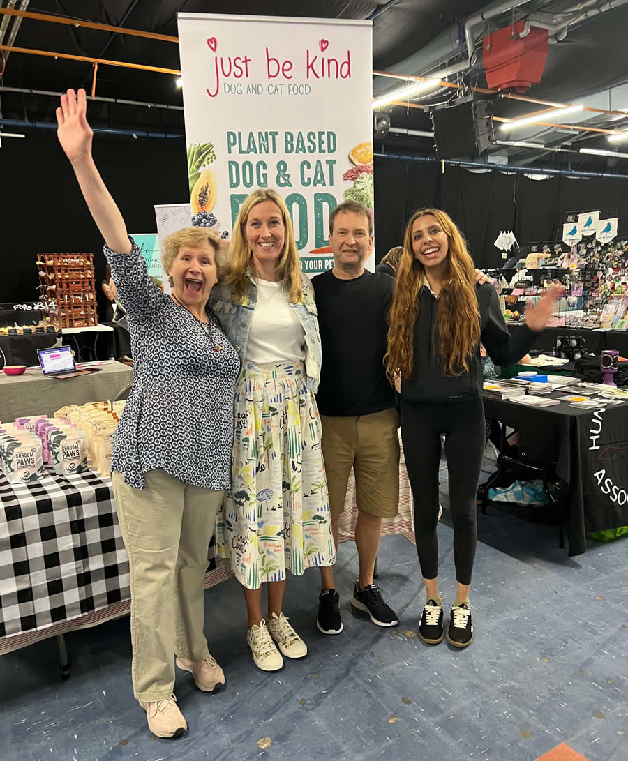 Team Just Be Kind celebrating at Bristol Vegfest