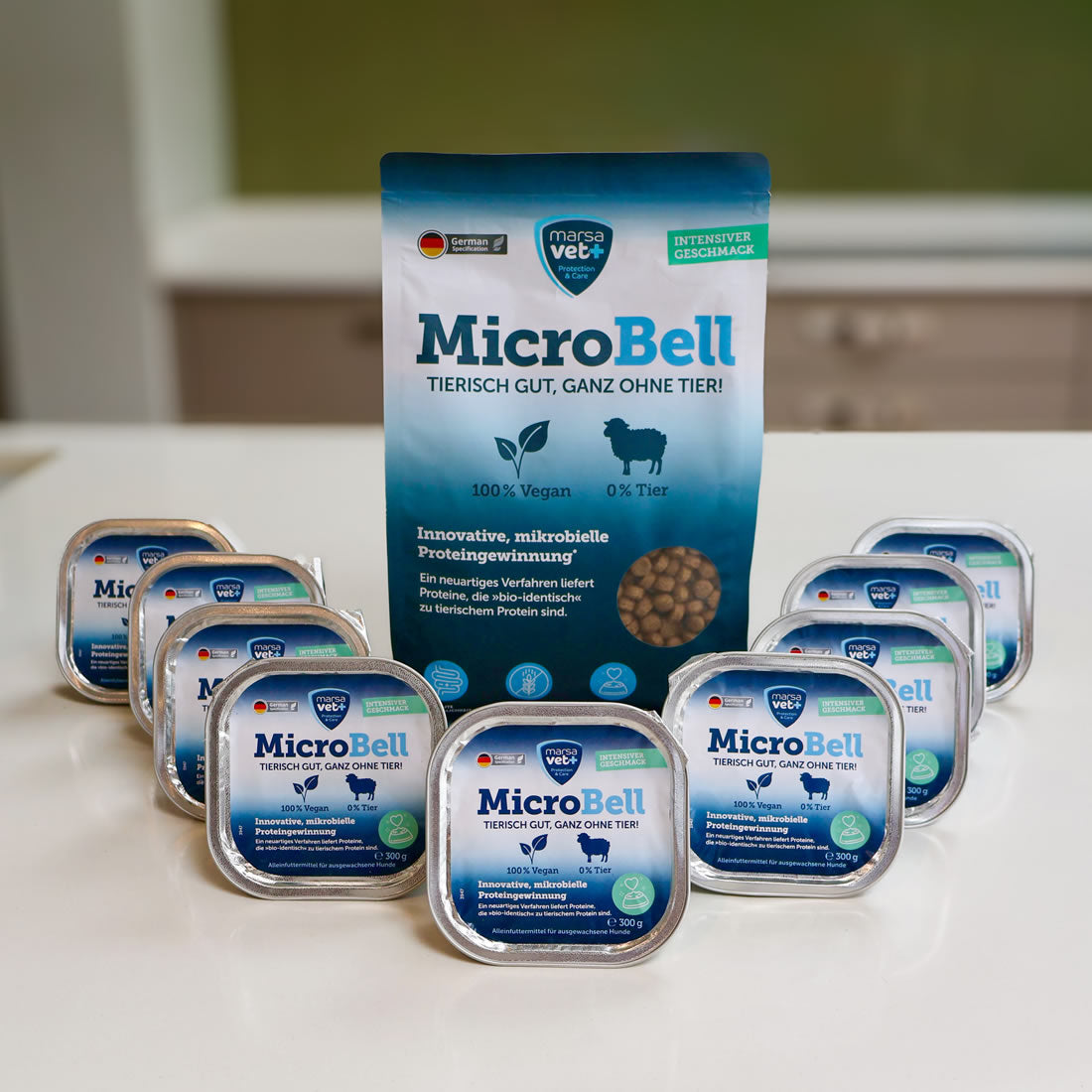 MicroBell dry and wet trays innovative dog food at its finest