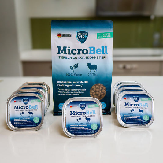MicroBell dry and wet trays innovative dog food at its finest