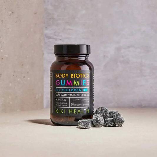 Bottle of Kiki Health Pro Biotics Gummies 