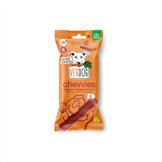 VegDog chevvies dog snack package