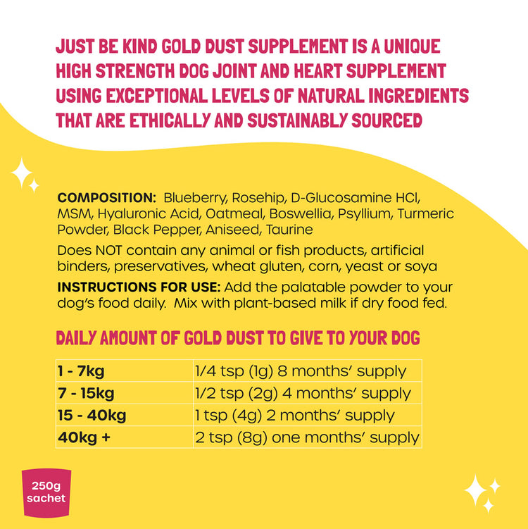 GOLD DUST Dog Joint and Heart Supplement