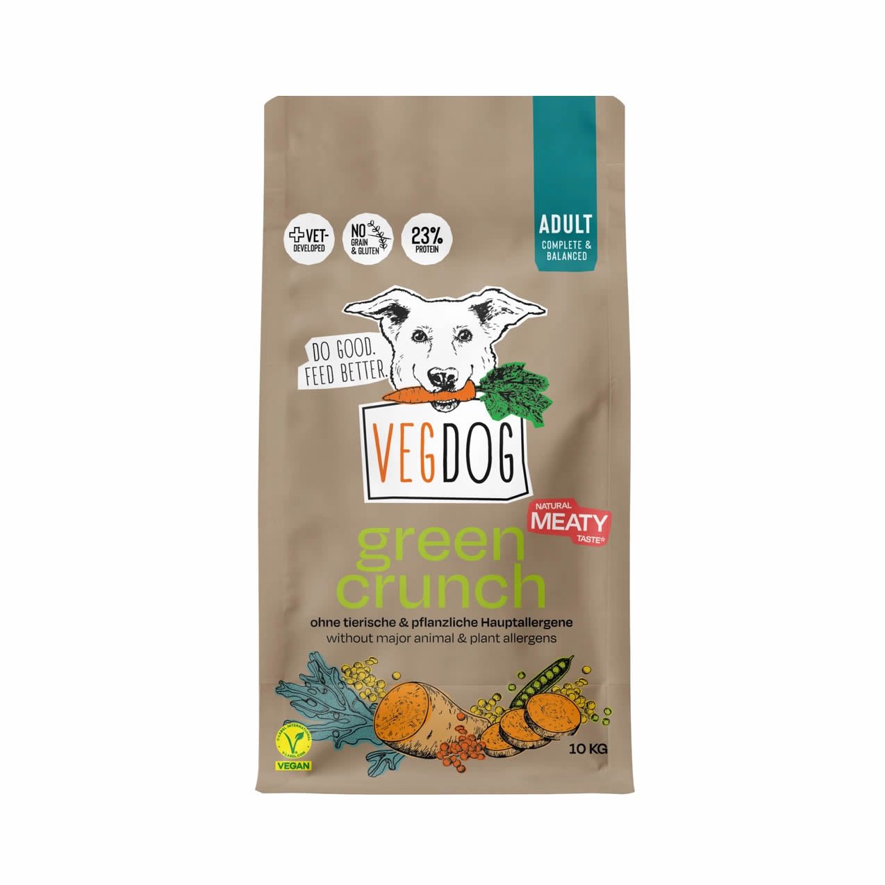 Green Crunch Hypoallergenic dog food 10g bag