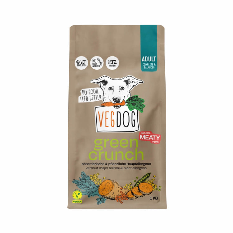 Green Crunch Hypoallergenic dog food 1kg bag
