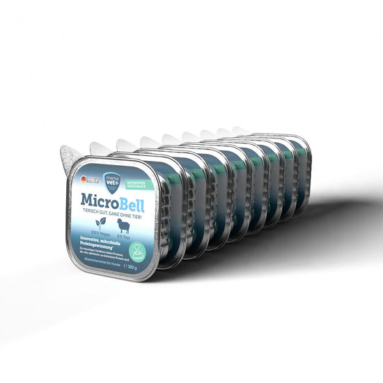 Innovative microbial fermentation protein MicroBell in 9 x 300g trays