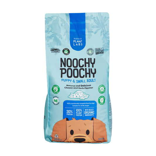 Front of Noochy Poochy puppy bag