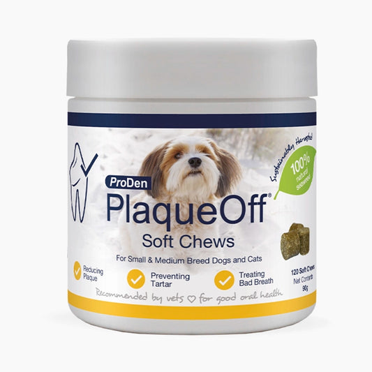 Plaque off vegan dog dental chews