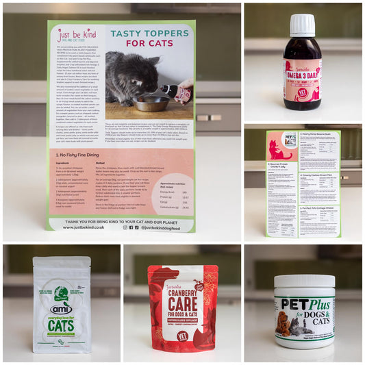 Tasty toppers recipes for vegan cats and Ami cat food