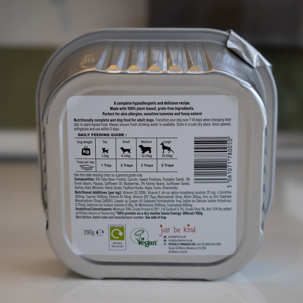 Back of Give A Dog A Bean tray