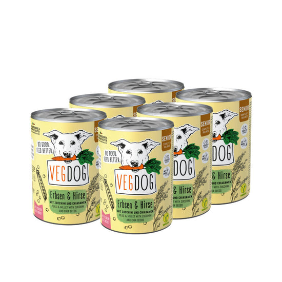 Multiple dog food cans